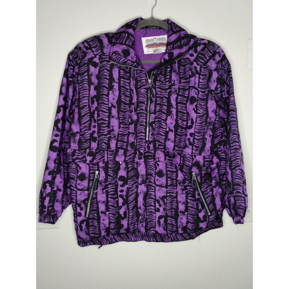 Obermeyer New Arc Womens Sz L Ski Jacket Pullover Windbreaker Half Zip Printed - Picture 1 of 6